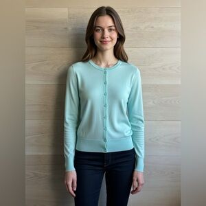 J Crew Cotton-blend Jackie Cardigan Sweater Size Small